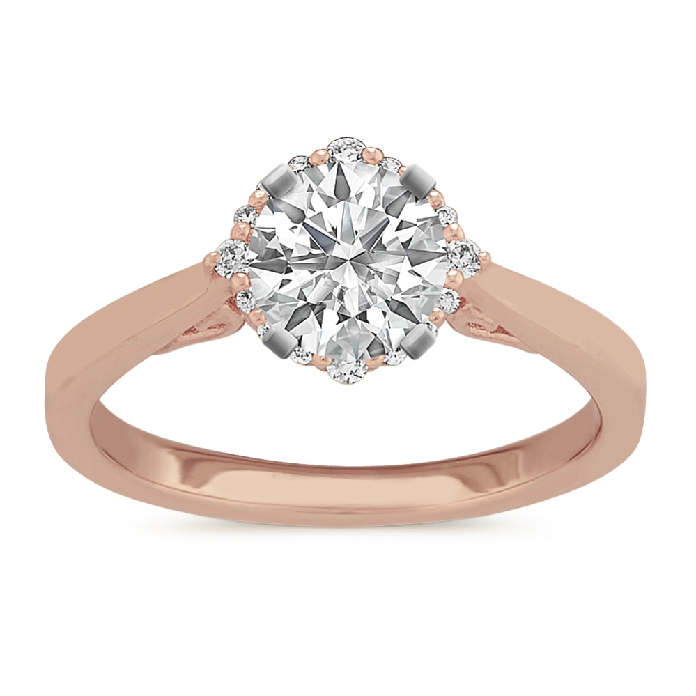 Vintage Diamond Halo Engagement Ring