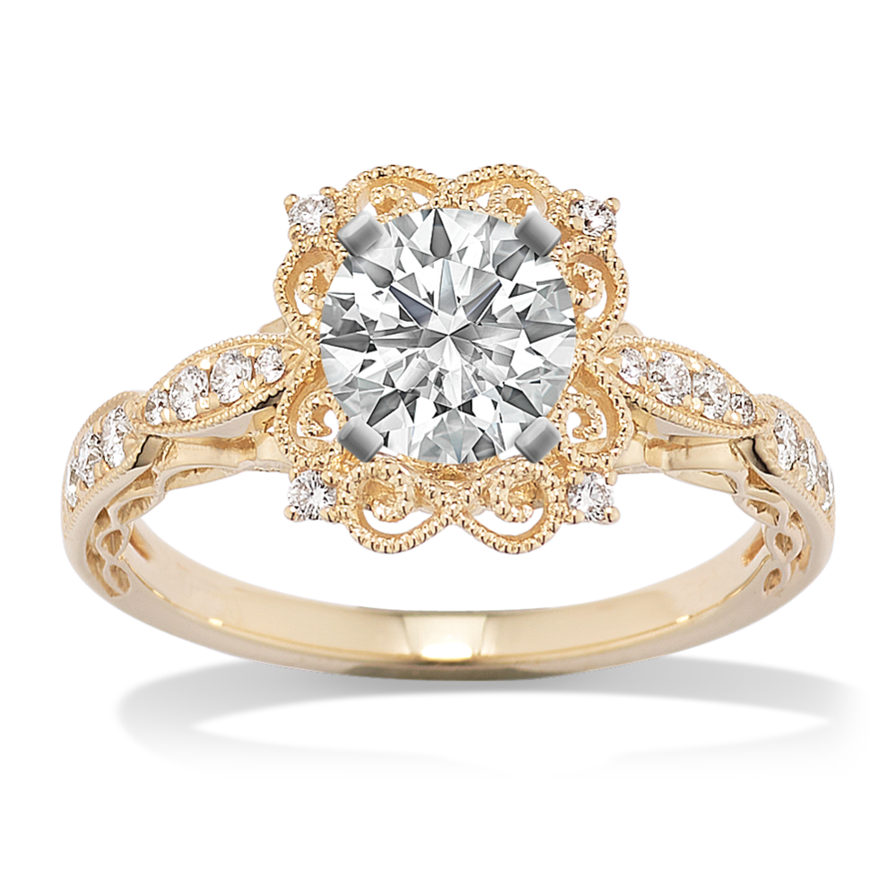 Vintage Diamond Engagement Ring Shane Co