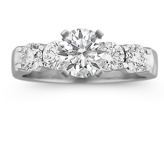 Round Diamond Engagement Ring with Brilliant Round Diamond
