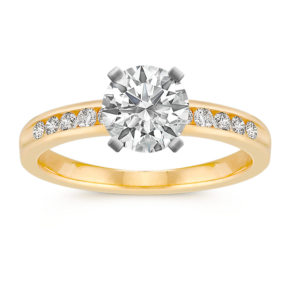 0.84 ct. Natural Diamond Engagement Ring in Yellow Gold