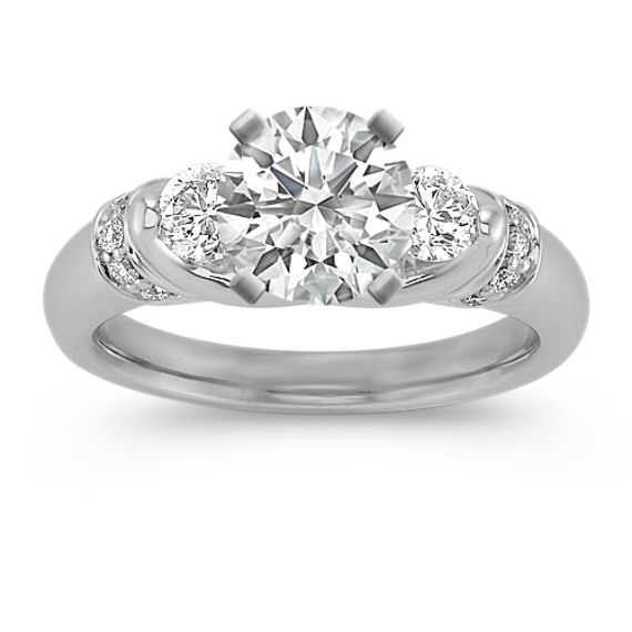 Three-Stone Diamond Platinum Engagement Ring