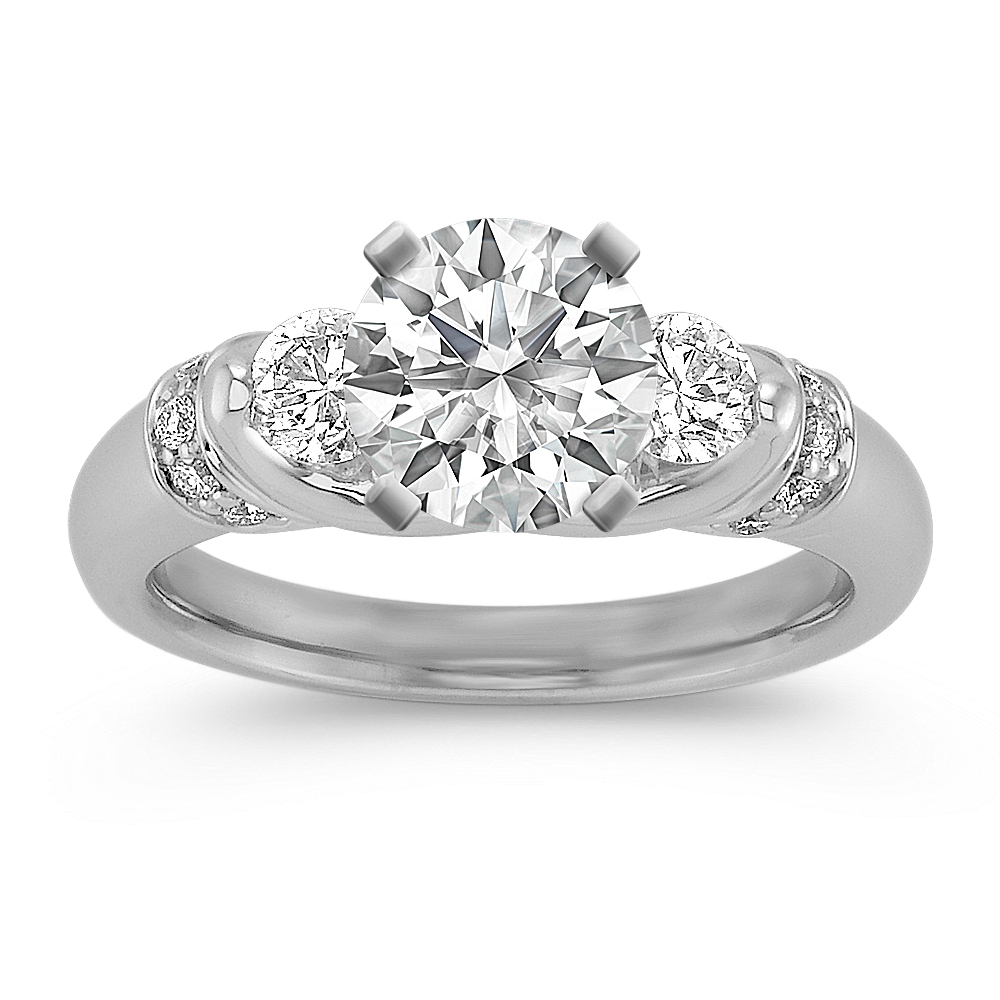 1/2 ct. Three Stone Diamond Engagement Ring