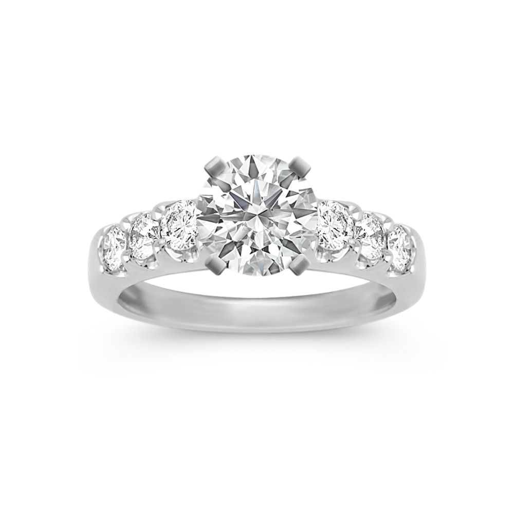 Seven-Stone 14K White Gold Engagement Ring