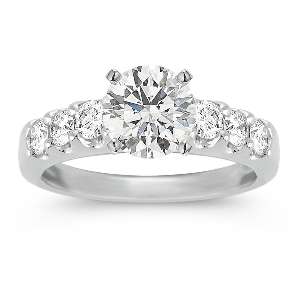 Seven-Stone 14K White Gold Engagement Ring