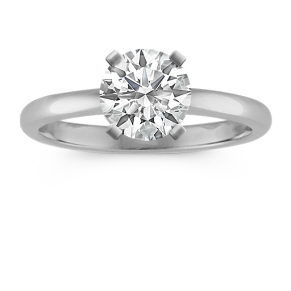 Solitaire 14K White Gold Engagement Ring