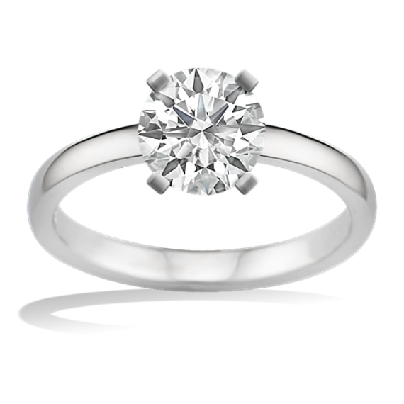 Timeless Solitaire Engagement Ring in Platinum