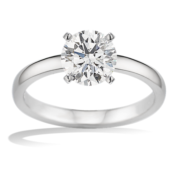 Timeless Solitaire Engagement Ring in Platinum