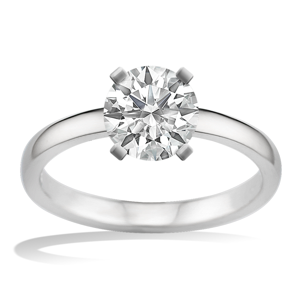 Timeless Solitaire Engagement Ring in Platinum