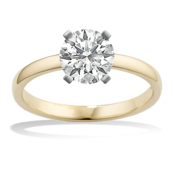 Timeless Solitaire Engagement Ring in 14k Yellow Gold