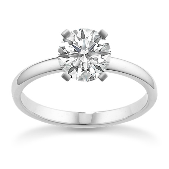 Solitaire Engagement Ring in 14k White Gold