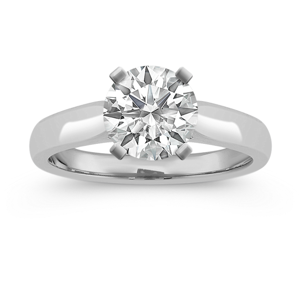 Solitaire Platinum Cathedral Engagement Ring