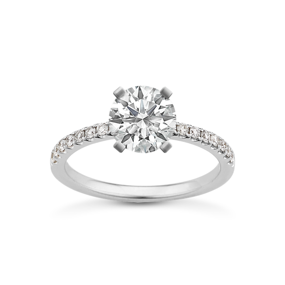 Getalenteerd verlichten bovenstaand Timeless Pave-Set Diamond Engagement Ring | Shane Co.