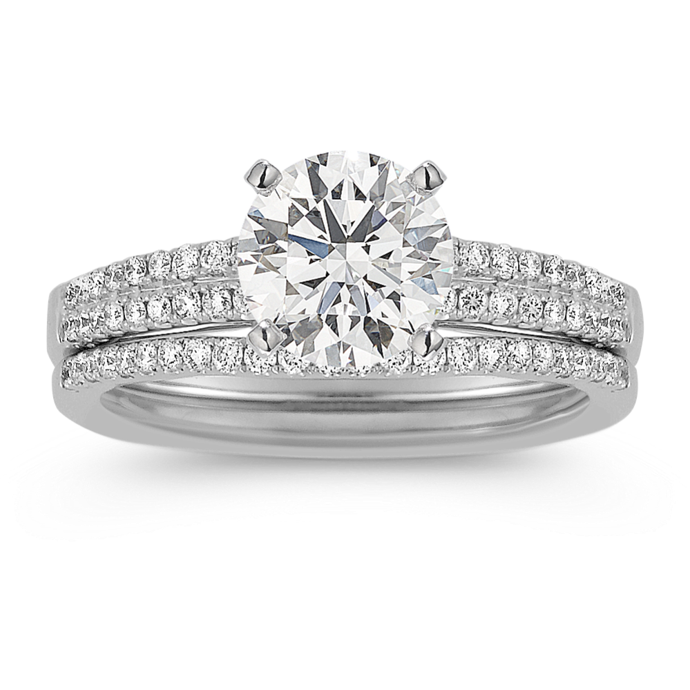 Round Diamond Wedding Set