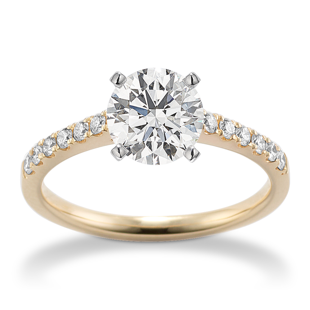 Vista Pave Cathedral Engagement Ring