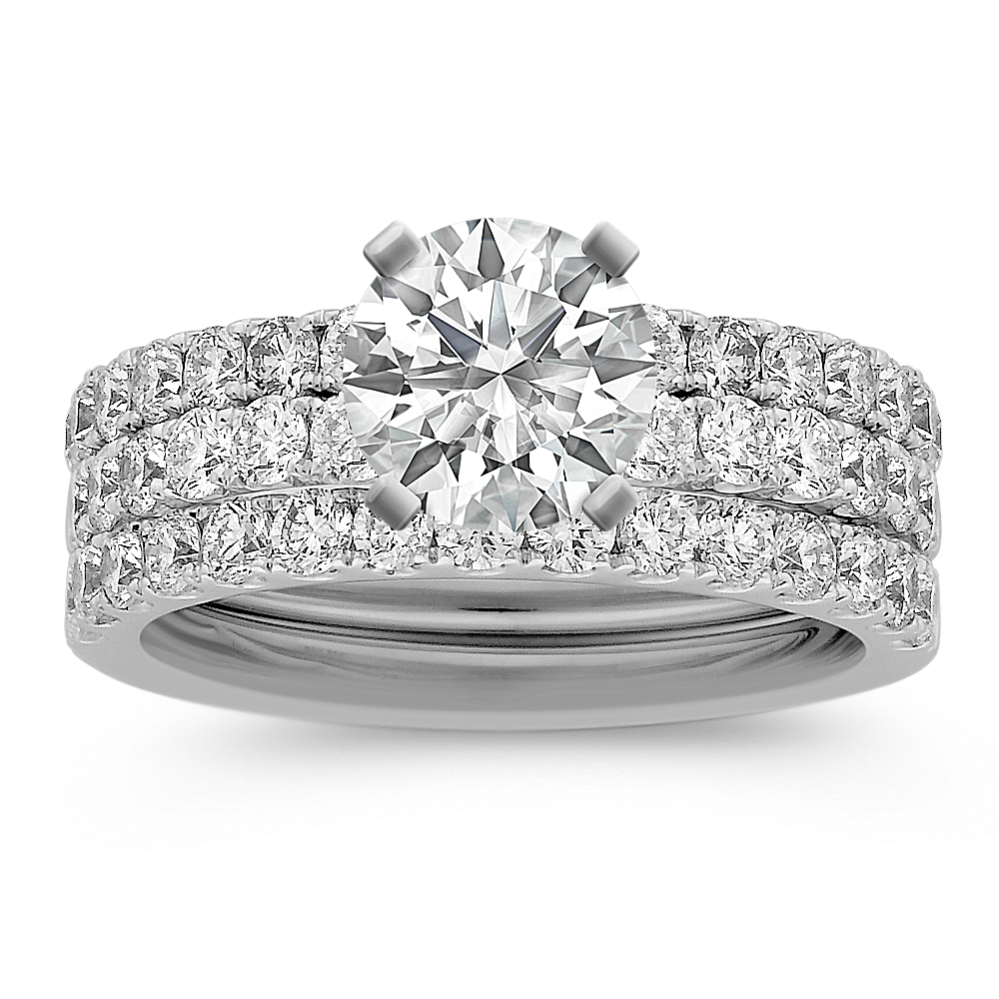 Triple band wedding ring set online