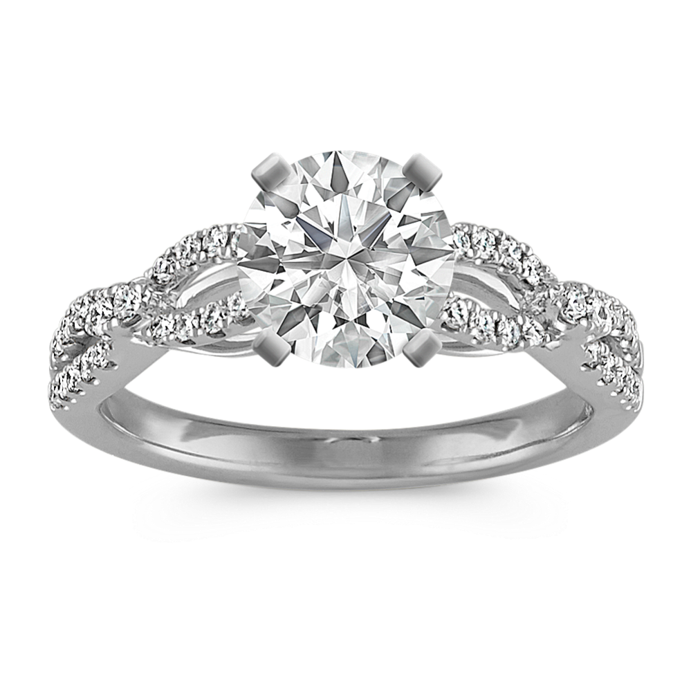 Infinity Cathedral Diamond Engagement Ring