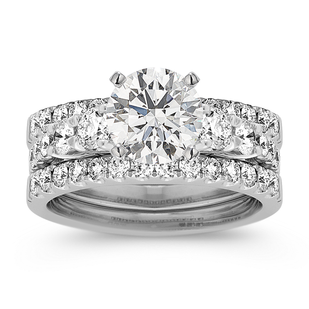 Round Diamond Wedding Set