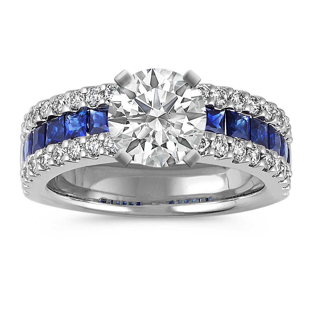 Inlet Sapphire & Diamond Engagement Ring