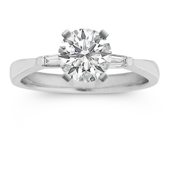 Three-Stone Baguette Diamond Engagement Ring