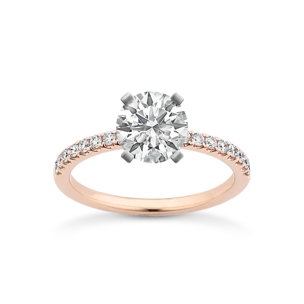 Timeless Pave-Set Natural Diamond Engagement Ring