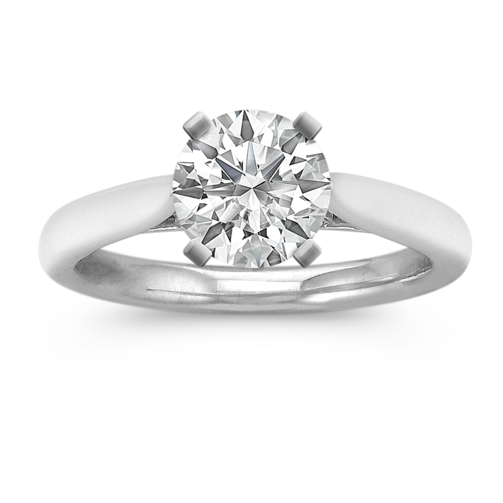 Bezel Set Side Diamond Accented Engagement Ring
