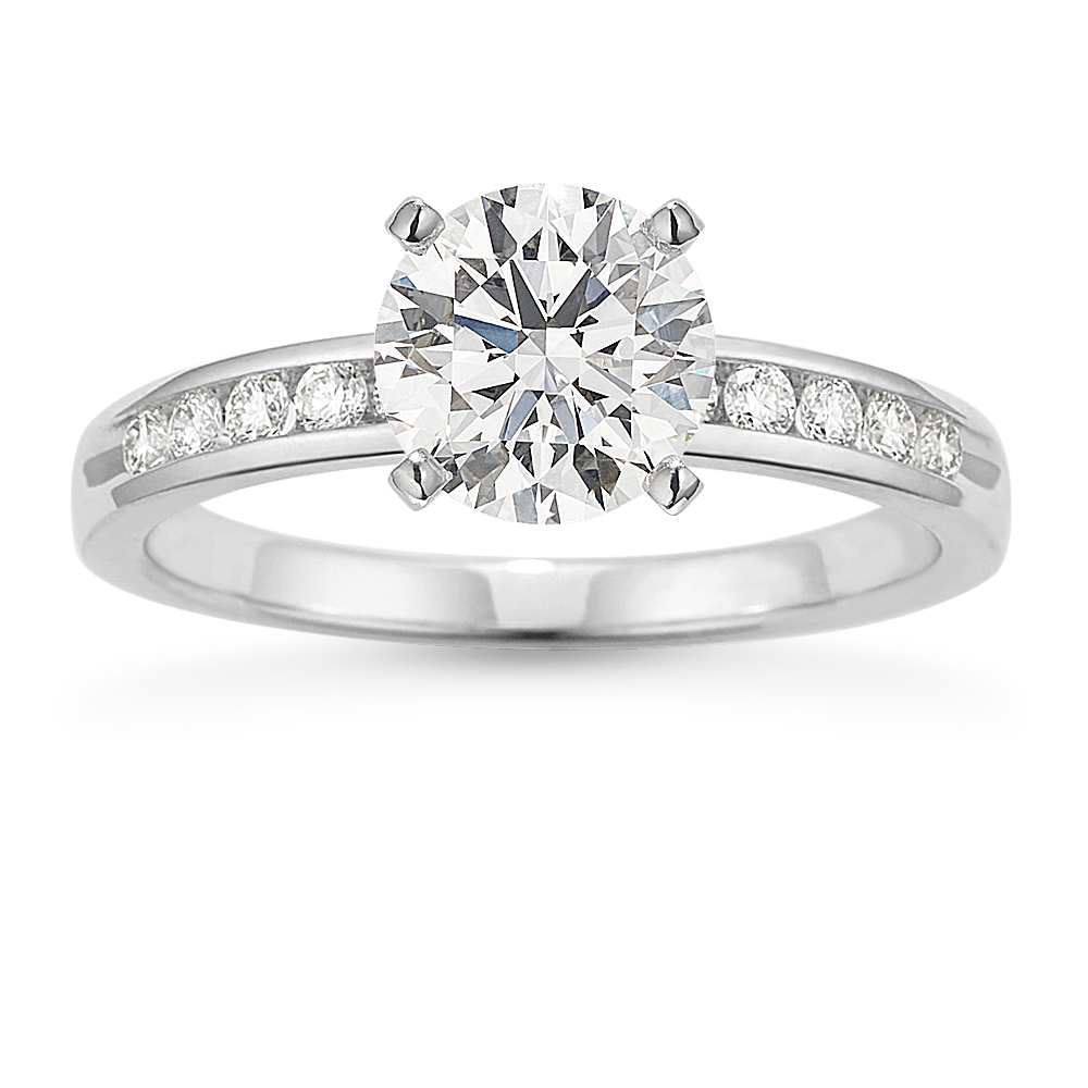 Broadway Diamond Engagement Ring with ChannelSetting Shane Co.