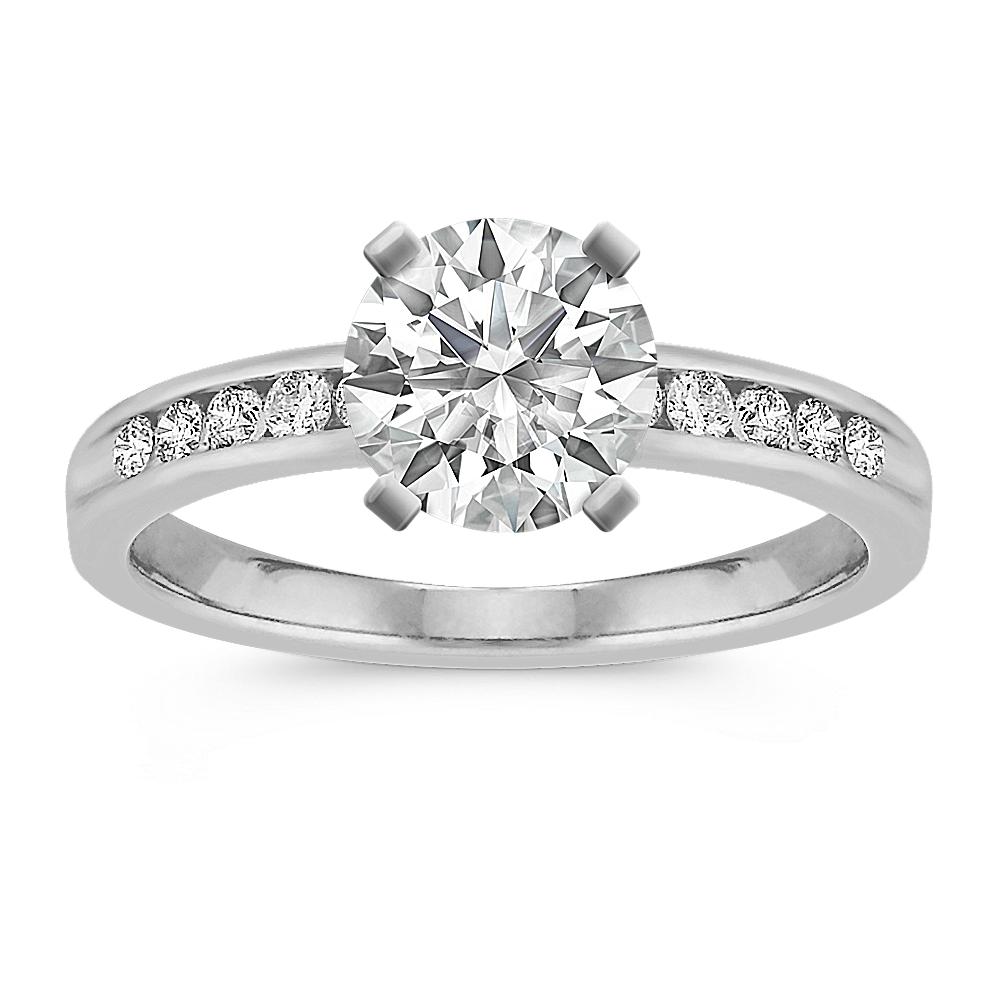 Broadway Diamond Engagement Ring with Channel-Setting