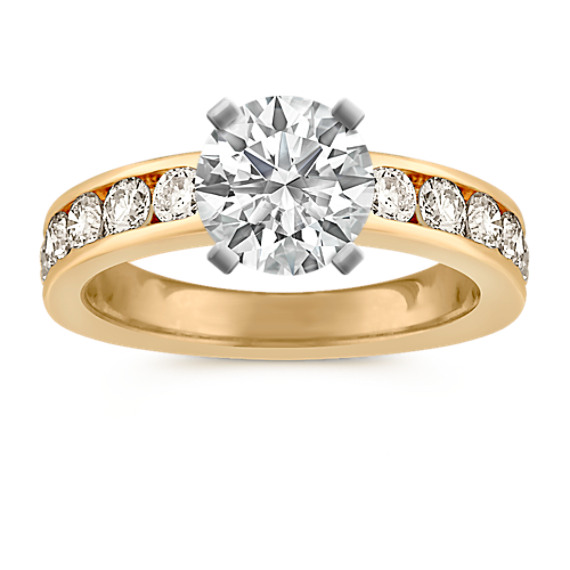 Diamond Engagement Ring with Channel-Setting