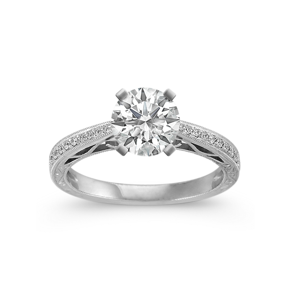 Agatha Vintage Natural Diamond Engagement Ring