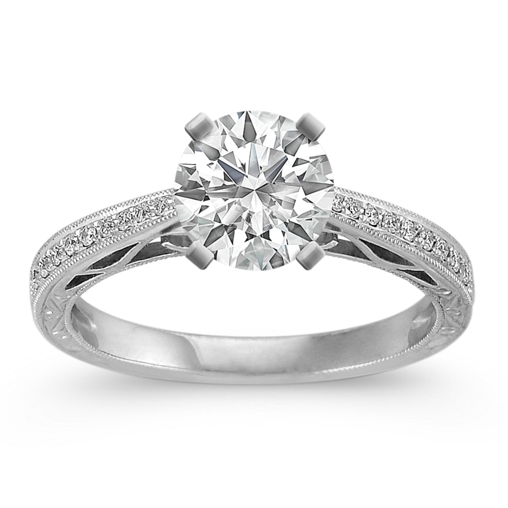 Verona Cathedral Engagement Ring in Platinum