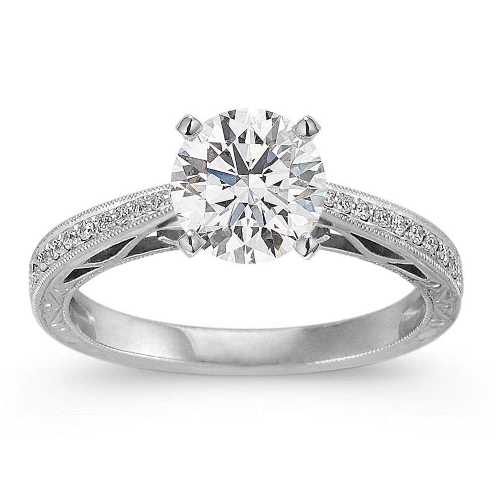Verona Cathedral Engagement Ring in Platinum