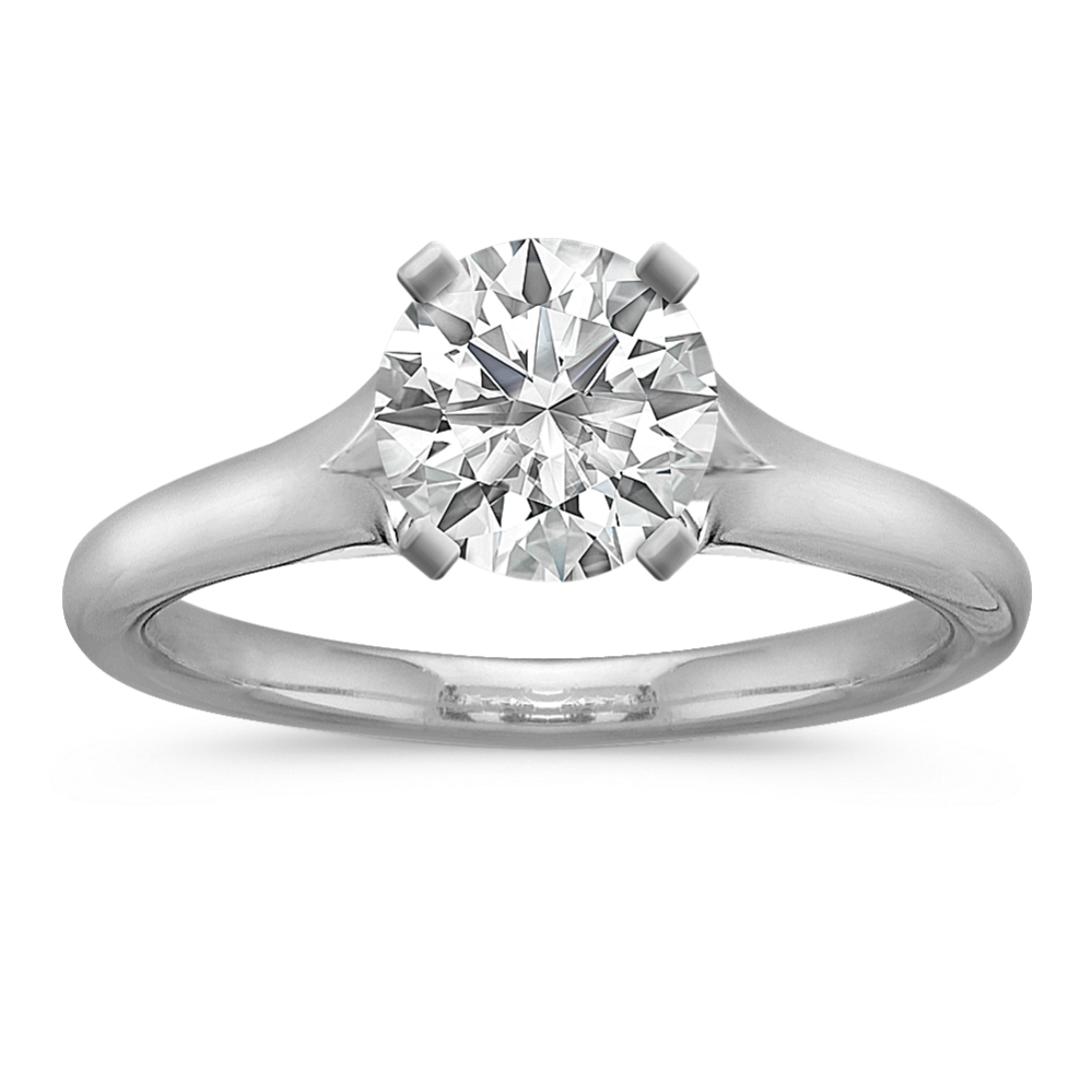 Cathedral Solitaire Platinum Engagement Ring