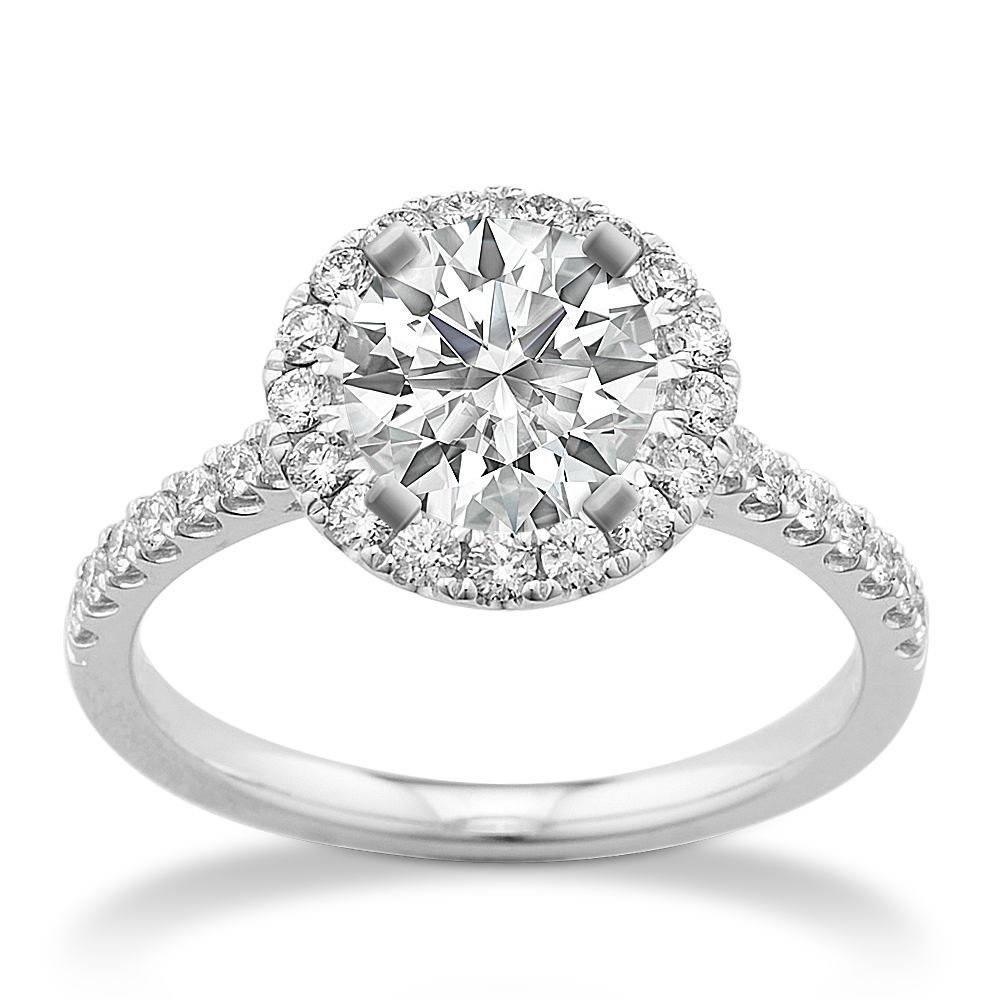 Vista Halo Engagement Ring for 1 ct Round