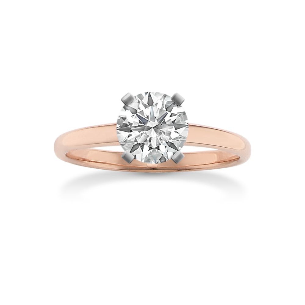 Luminary Classic Solitaire Engagement Ring in 14K Rose Gold