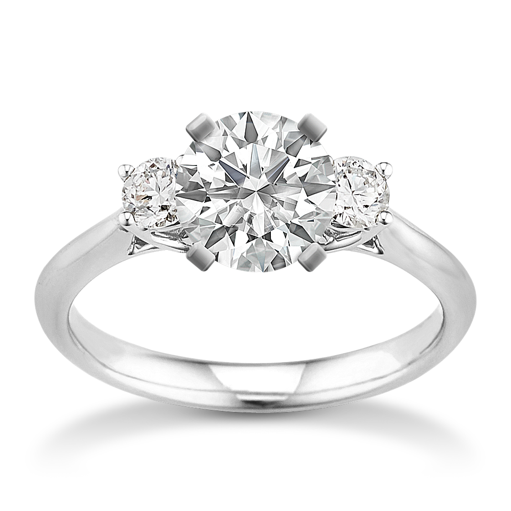 Vienna 1/3 ct. Three Stone Diamond Engagement Ring