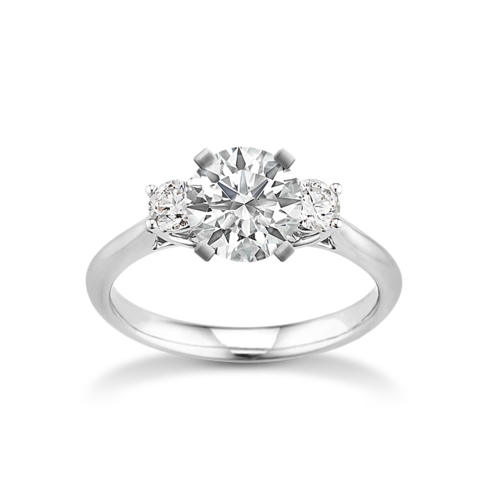 Vienna 1/3 ct. Three Stone Natural Diamond Engagement Ring