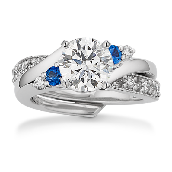Embrace Sapphire & Diamond Wedding Set