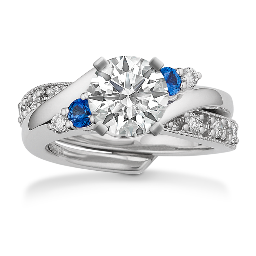 Embrace Sapphire Diamond Wedding Set Shane Co