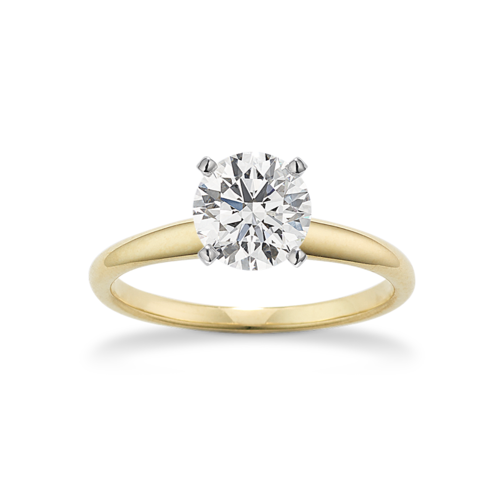 Classic Split Shank Engagement Ring in 18K Yellow Gold Shane Co.
