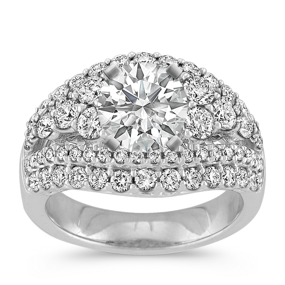 Diamond Engagement Ring with Pave Setting