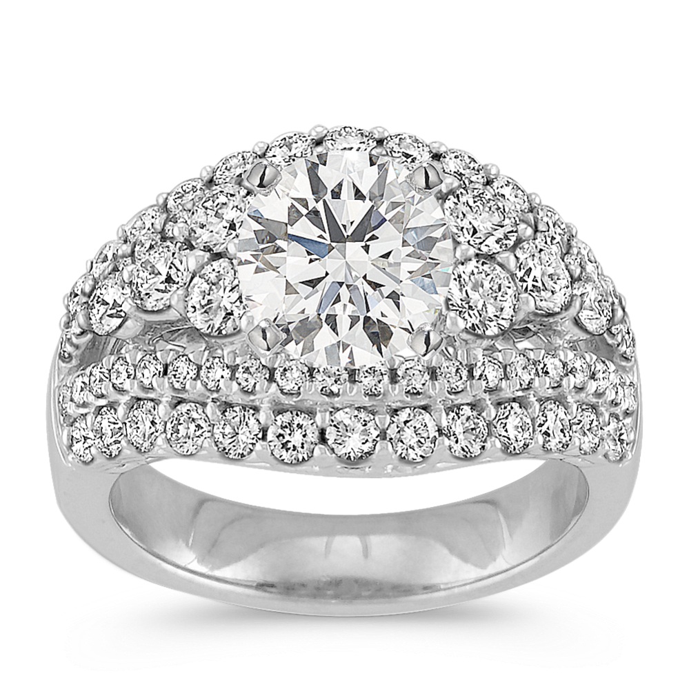 Diamond Engagement Ring with Pave Setting