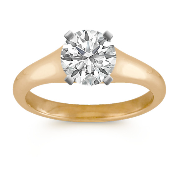 Solitaire 14k Yellow Gold Engagement Ring