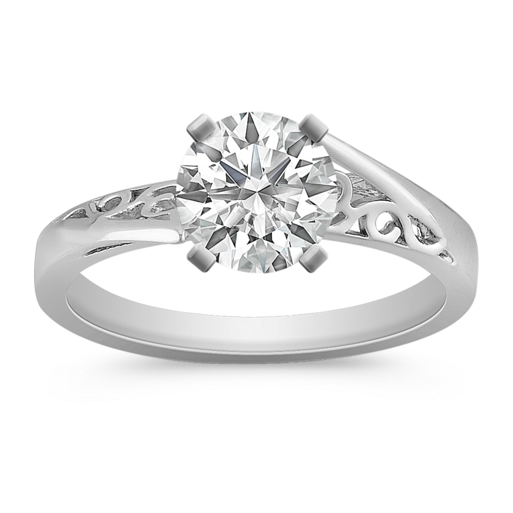 Platinum Vintage Solitaire Engagement Ring