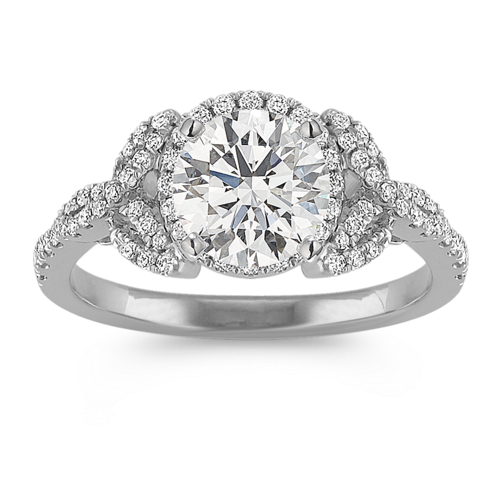 Halo Round Diamond Ring