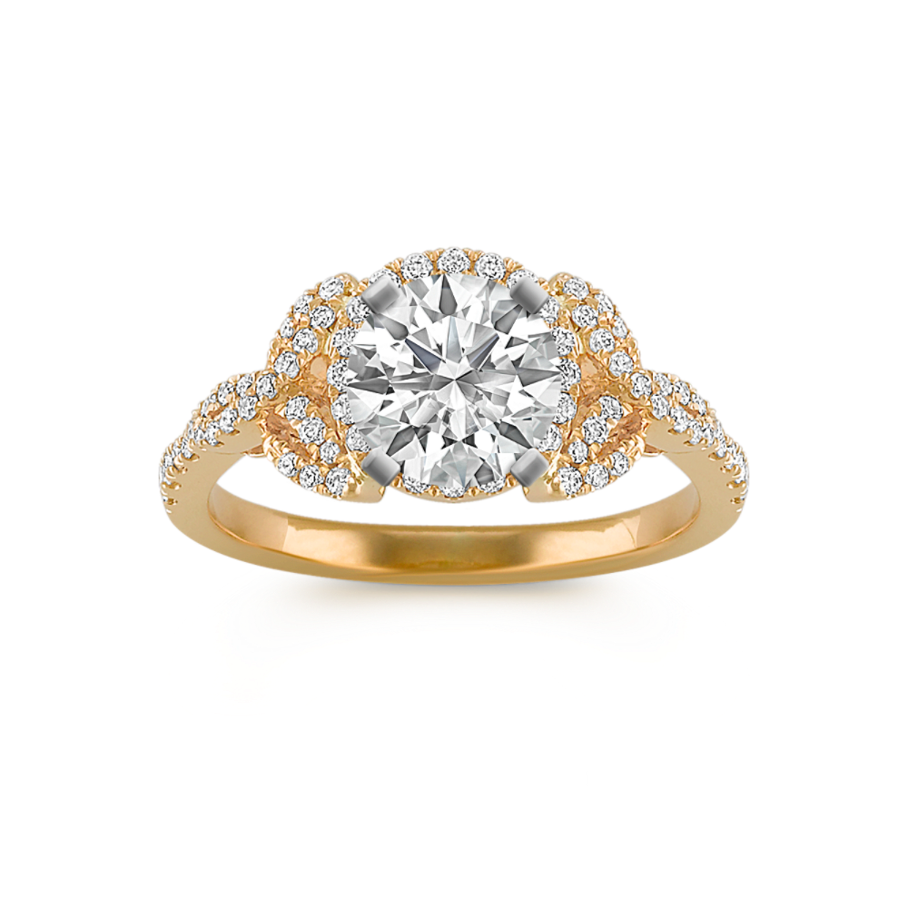 Halo Natural Diamond Ring