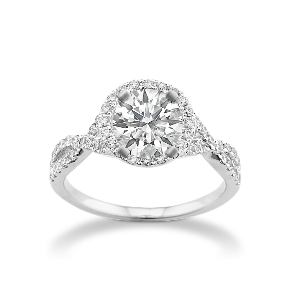 Halo Infinity Natural Diamond Engagement Ring