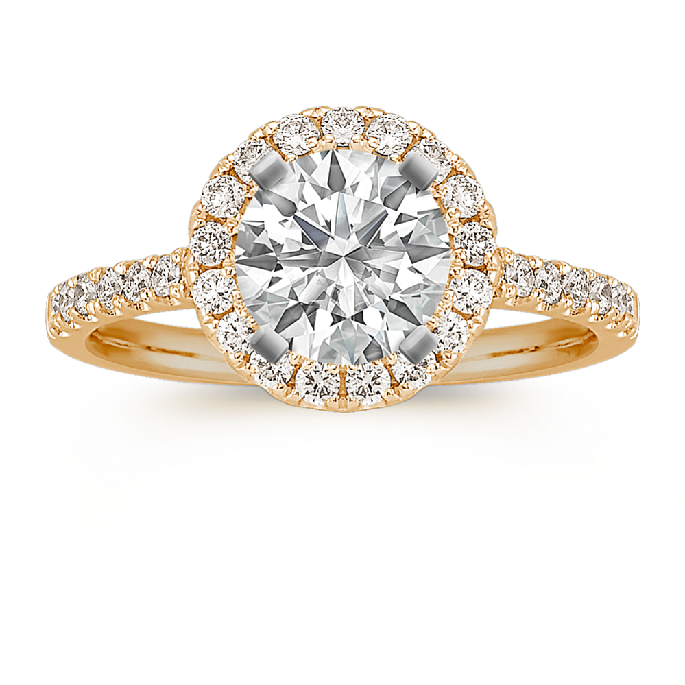 Vista Halo Engagement Ring for 1 ct Round