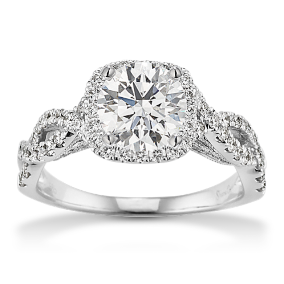 Echo Infinity Halo Engagement Ring