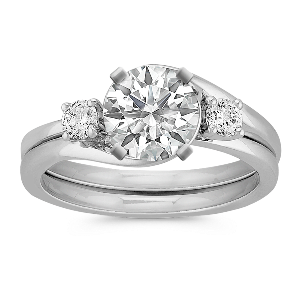 Swirl Diamond Engagement Ring