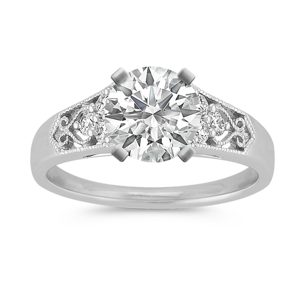 Vintage Trio Diamond Engagement Ring